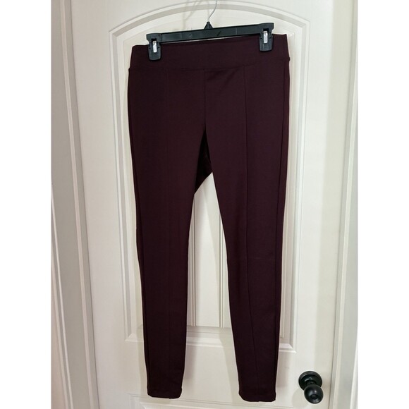 OLD NAVY WOMENS STEVIE PONTE PULL ON PANTS SIZE M MERLOT PLUM - Picture 1 of 2